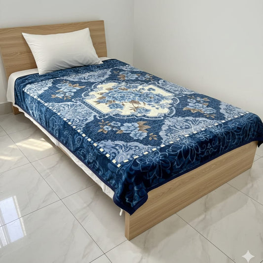 Twenty Twenty Single Bed Blanket Navy Blue