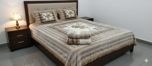 Jakpot blanket set Soft Brown