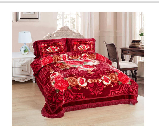Super choice blanket set Dark Red