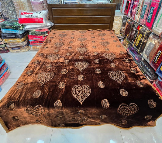 Love forever Blanket Brown