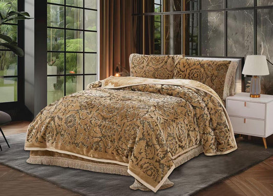 Denzy blanket set Dark Golden