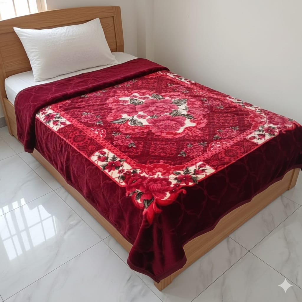 Twenty Twenty Single Bed Blanket Burgundy