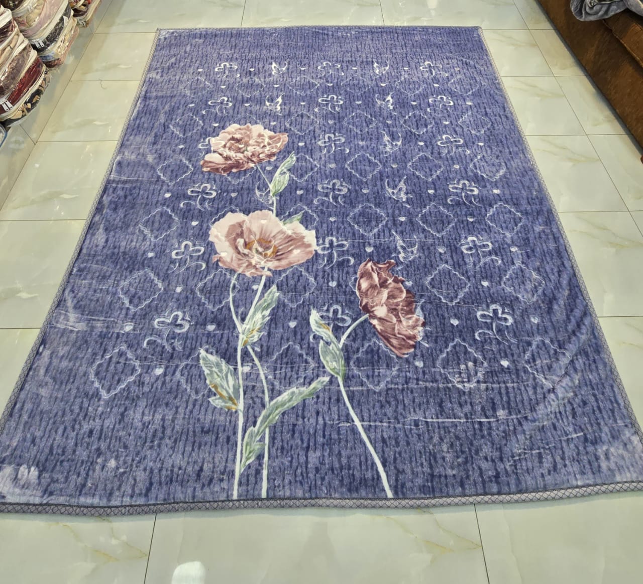 American Cloudy Blanket King Size Deep Purple