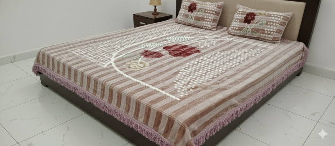 Jakpot blanket set Light Brown