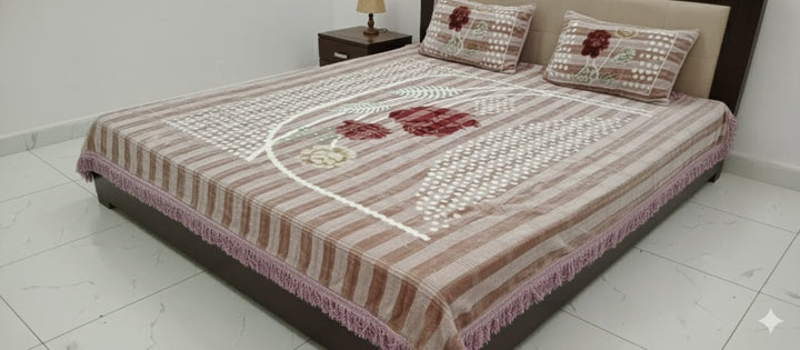 Jakpot blanket set Light Brown