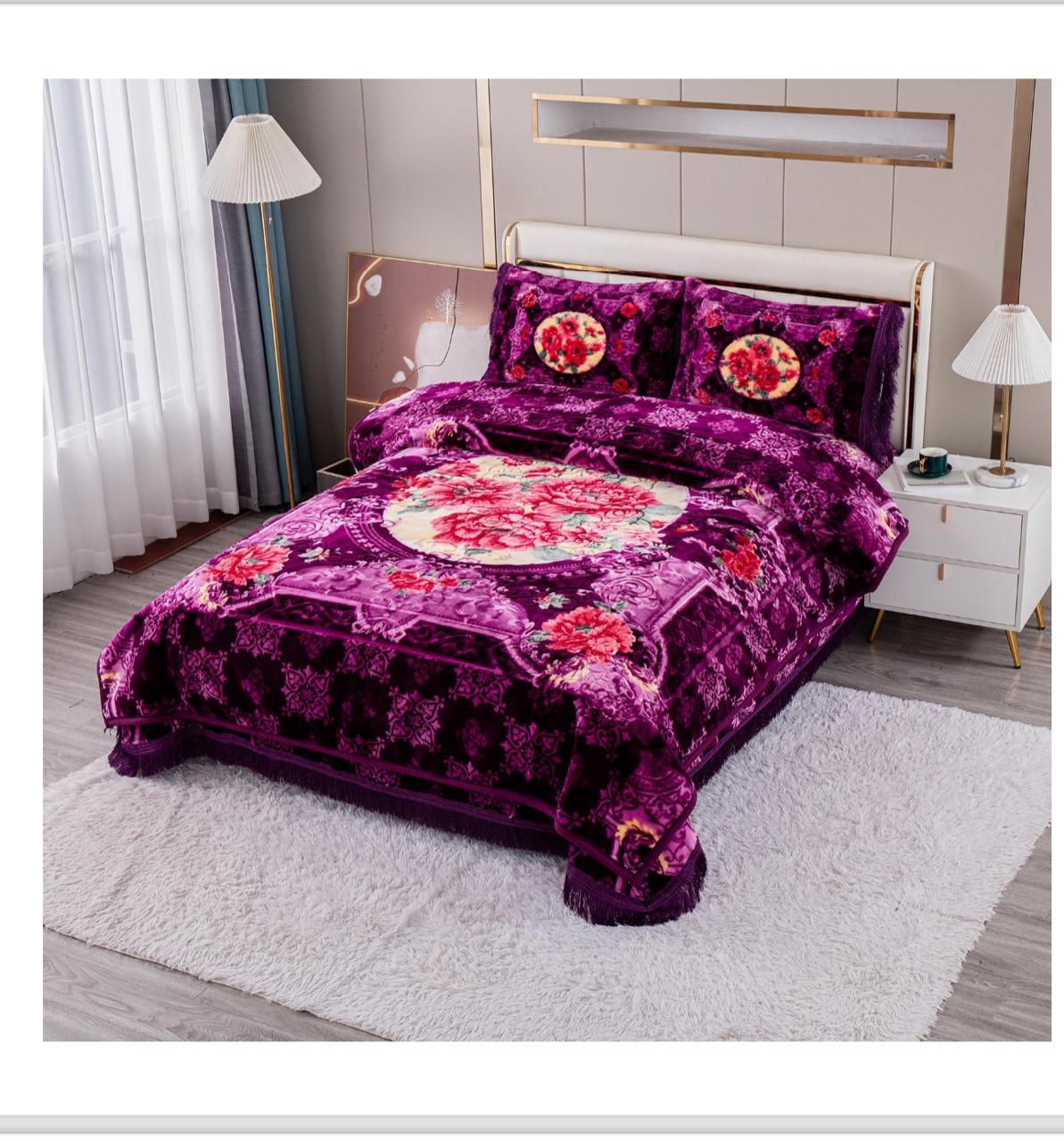 Super choice blanket set Dark Purple