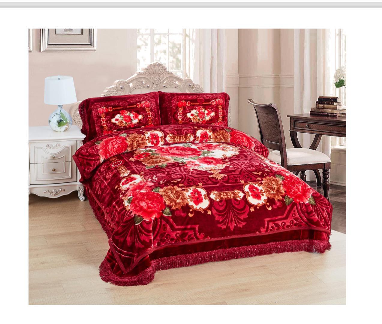 Super choice blanket set Dark Red