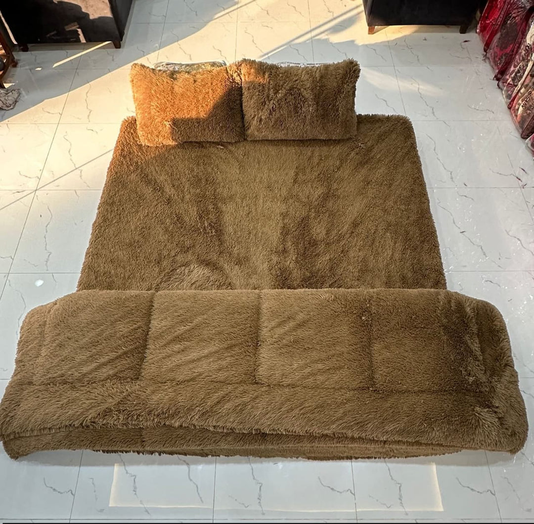 Shaggy Blanket 4pcs Golden