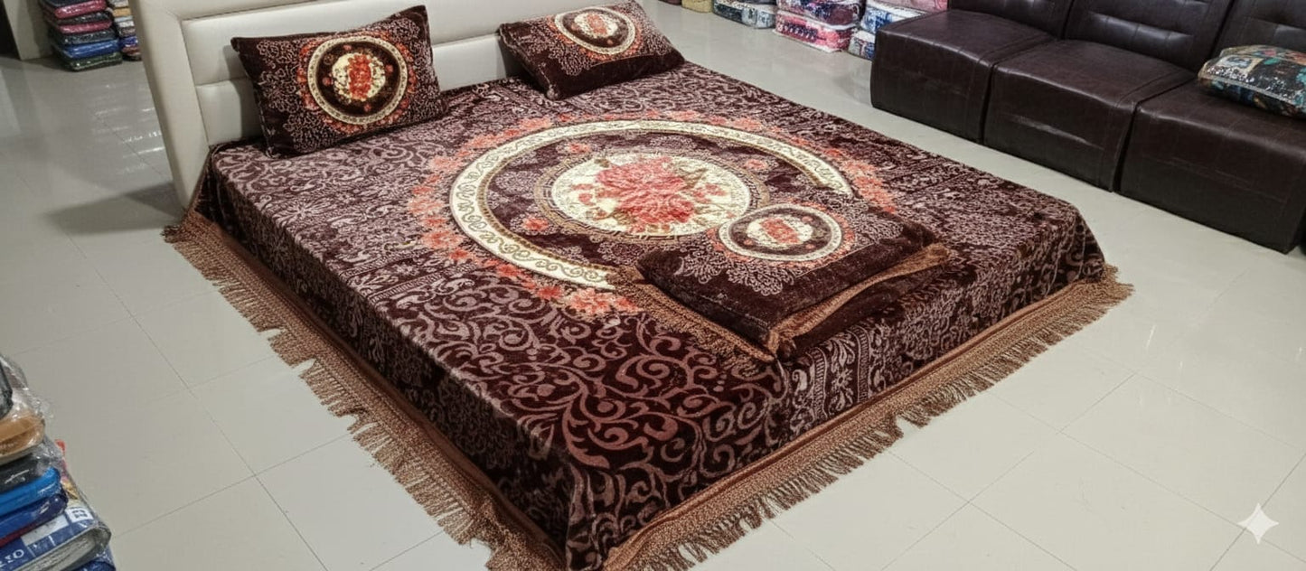 Jupiter blanket set Dark Maroon