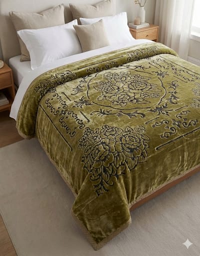 Original moro gold double bed Blanket Lemon