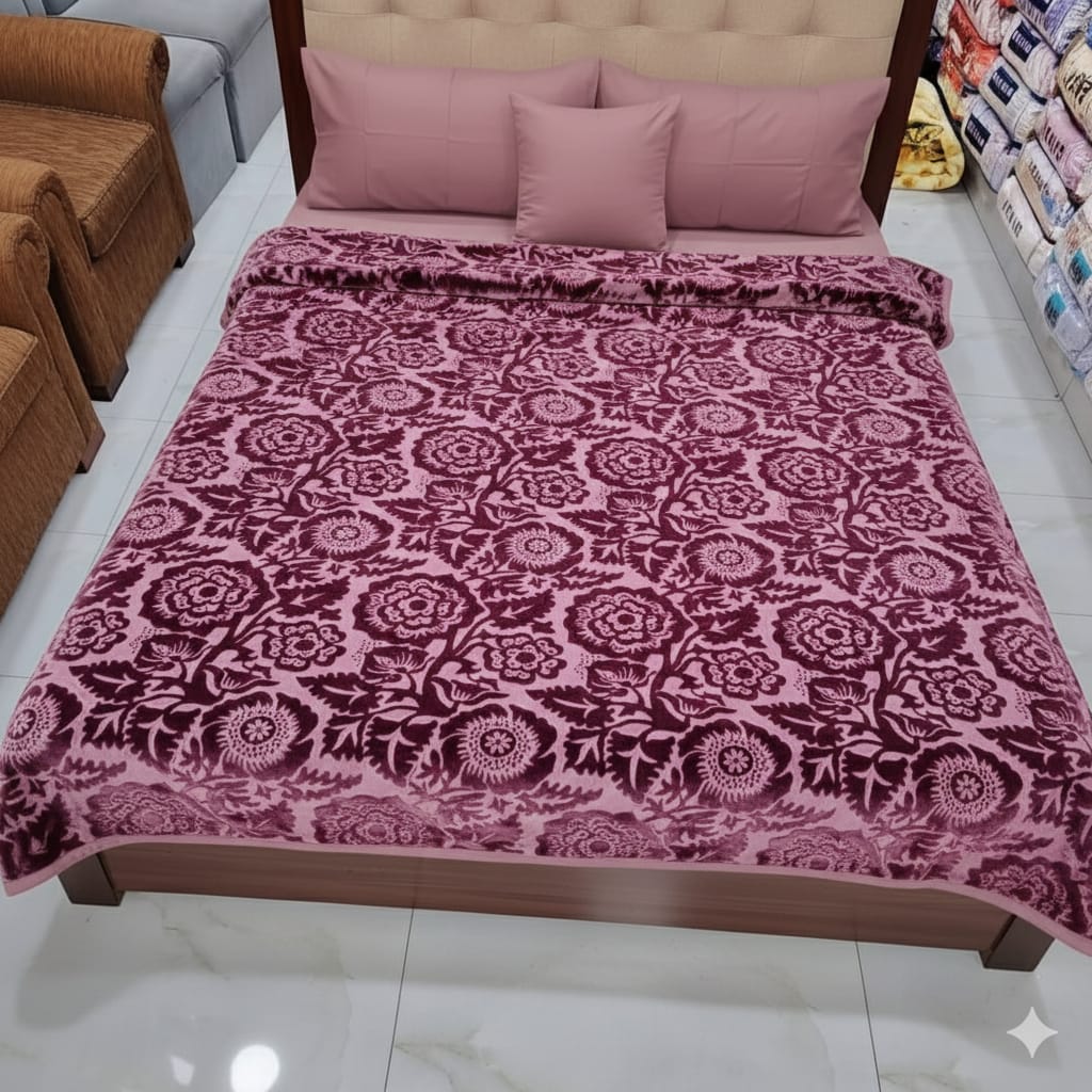 Camery double bed Blanket Purple