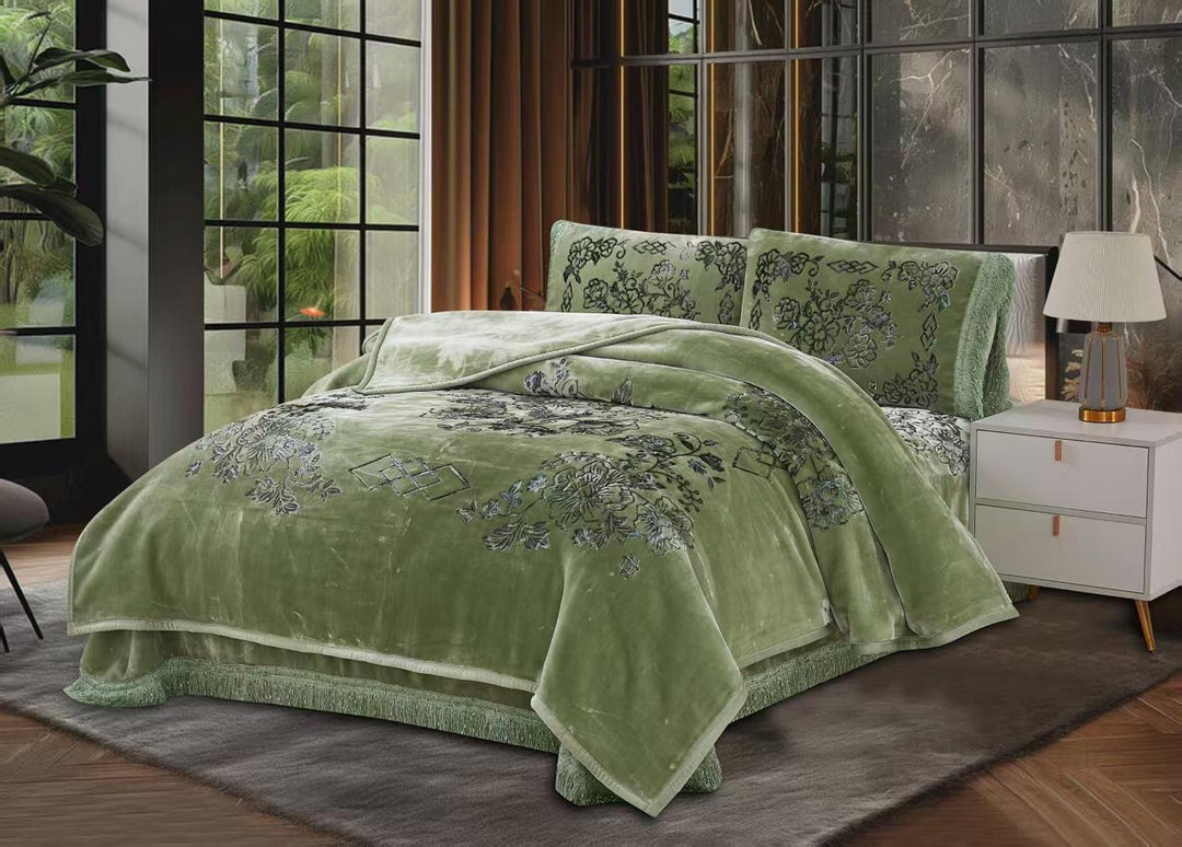 Denzy blanket set Green