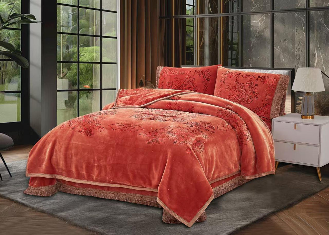 Denzy blanket set Light Red