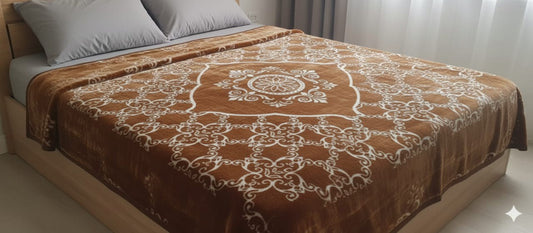 Splash double bed king size 220/240 Blanket Orange