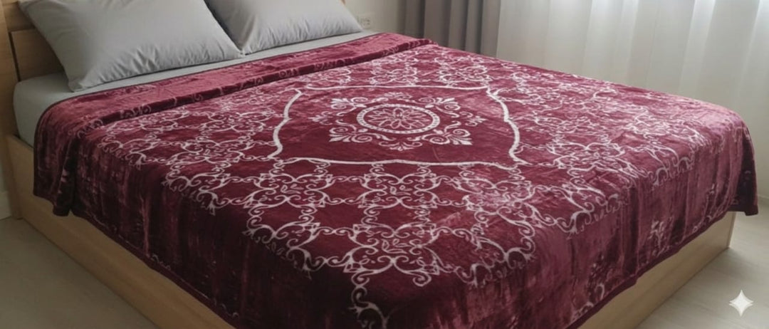 Splash double bed king size 220/240 Blanket Red
