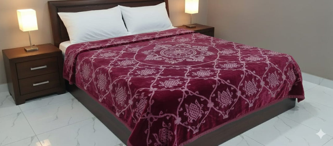 Destiny double bed Light Maroon