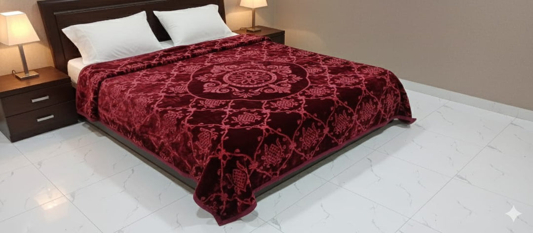 Destiny double bed Dark Mehroon