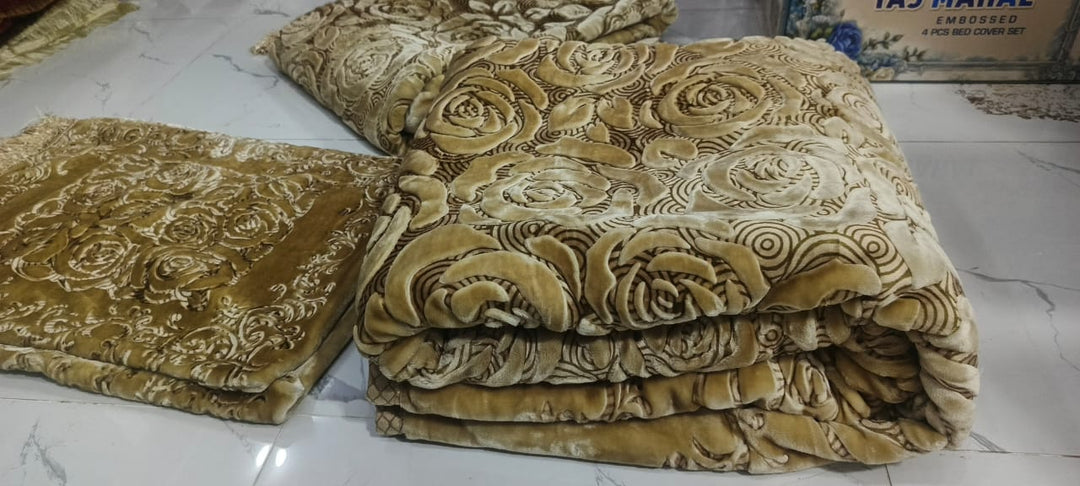 Taj Mahal blanket set Golden
