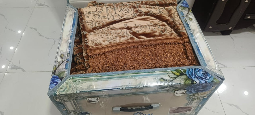 Taj Mahal blanket set Dark brown