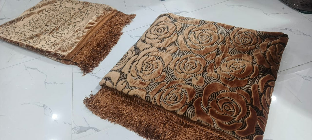 Taj Mahal blanket set Dark brown