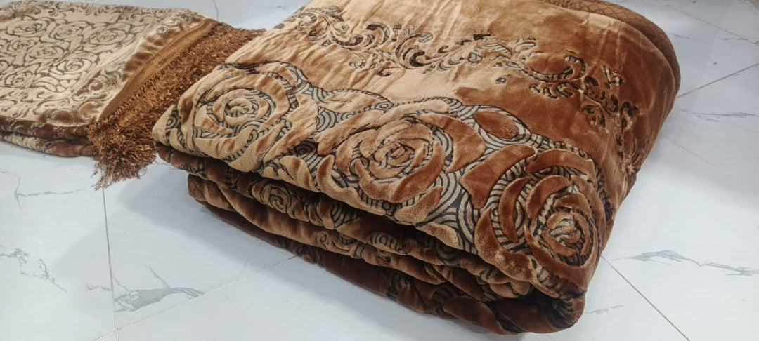 Taj Mahal blanket set Dark brown