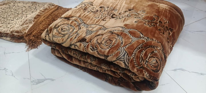 Taj Mahal blanket set Dark brown