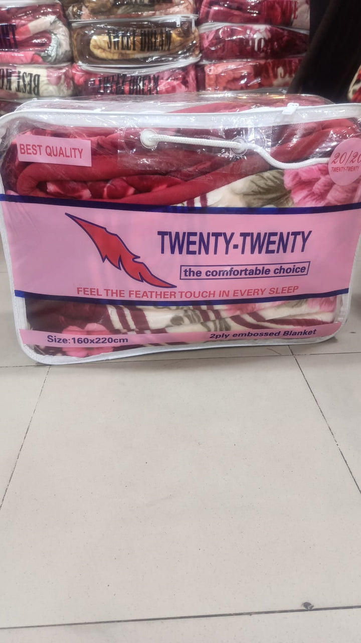 Twenty Twenty Single Bed Blanket Navy Blue