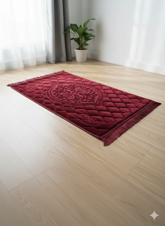 Prayer mat 80/120 jumbo size maroon