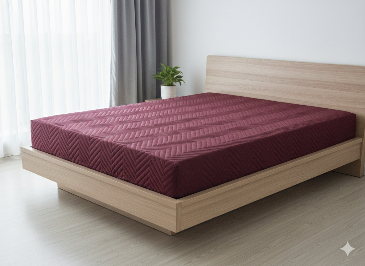 Mattress covers water💦 proof "72/78" Double bed maroon colour